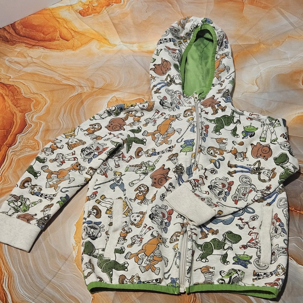 Disney Pixar Toy Story Boys Lightweight Zip Hooded Jacket Size 5/6